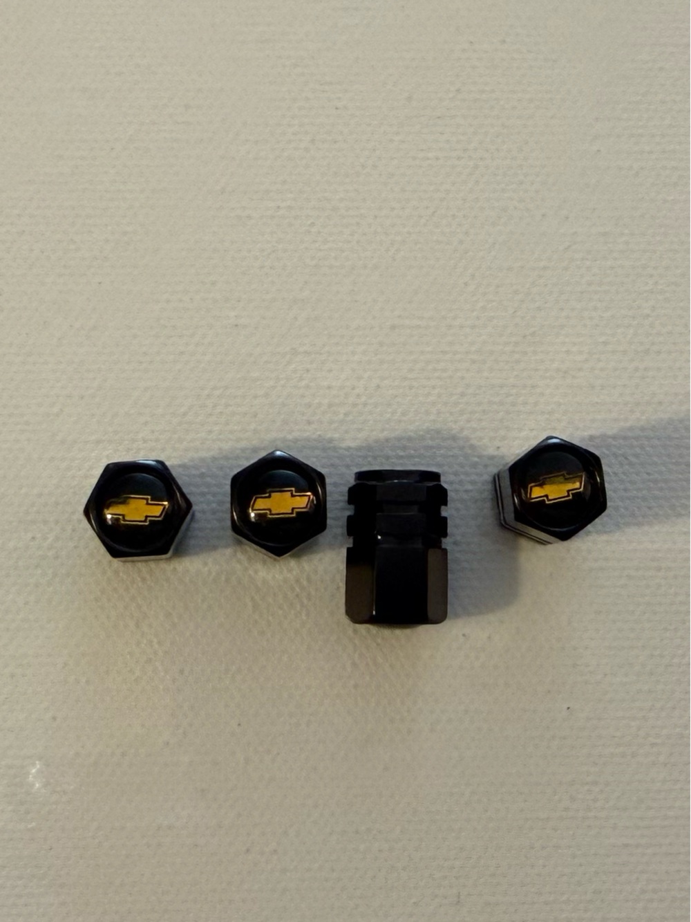 Chevrolet Valve Stem Caps in Black Set of 4 NWT